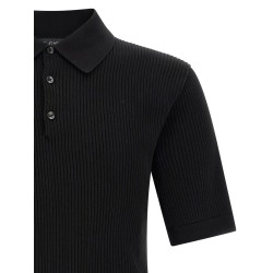 Micro-ribbed polo shirt