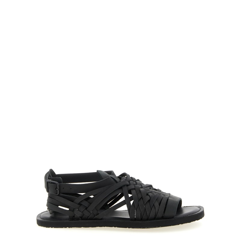 Braided leather sandals