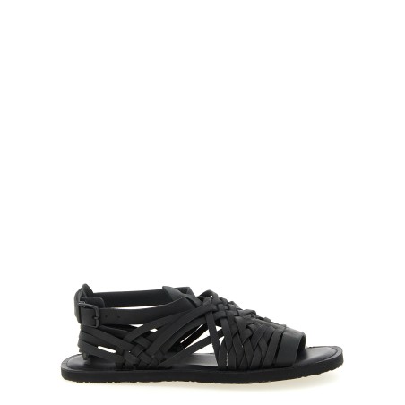 Braided leather sandals