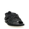 Braided leather sandals