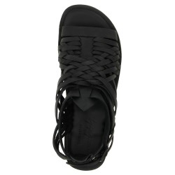 Braided leather sandals