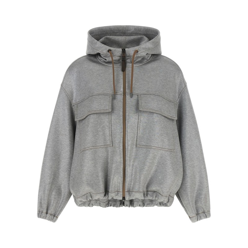 'Shiny Zipper Pull' bomber jacket