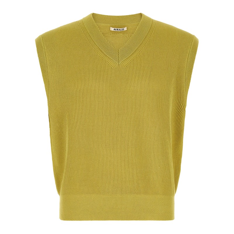 Ribbed knit vest