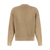 Waffle lamé cardigan