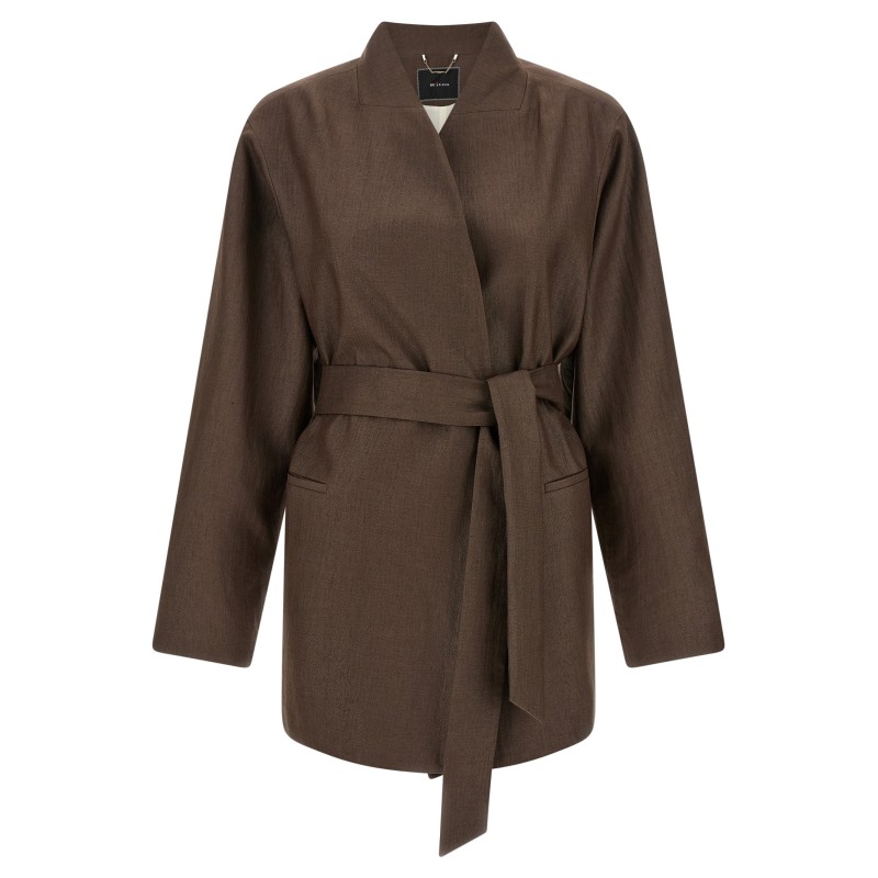 Linen blend blazer
