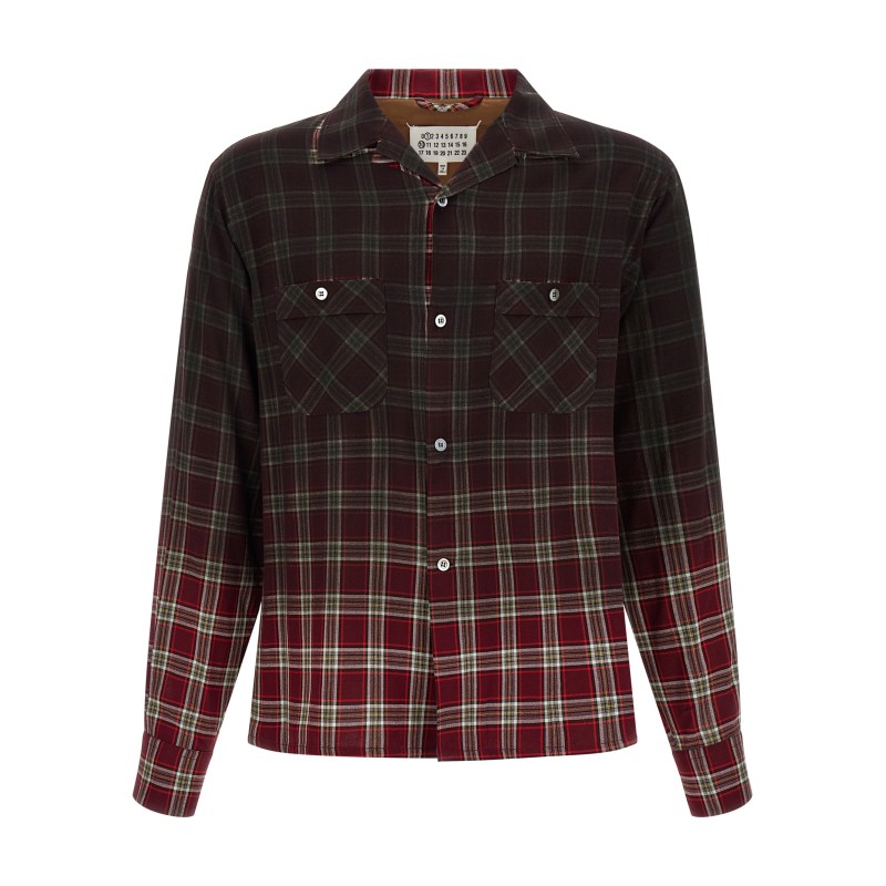 Check shirt with gradient effect