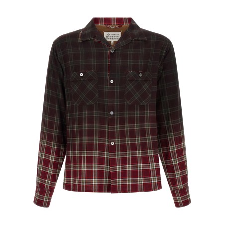 Check shirt with gradient effect