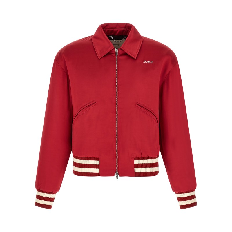 'Aces Satin Club' bomber jacket