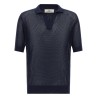 Openwork cotton polo shirt