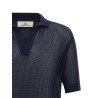 Openwork cotton polo shirt