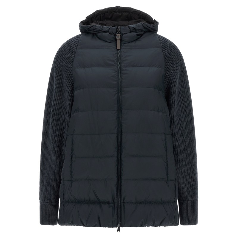 'Shiny Zipper Pull' down jacket