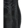 'Black Rhinestone Draped Maxi' dress