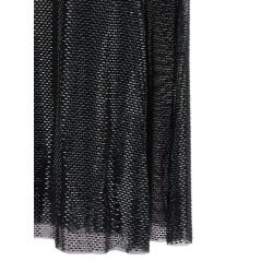 'Black Rhinestone Draped Maxi' dress