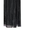 'Black Rhinestone Draped Maxi' dress