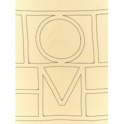 'Monogram' embroidered scarf