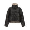 Padded leather jacket