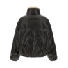 Padded leather jacket