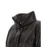 Padded leather jacket