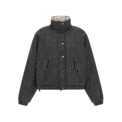 'Shiny Zipper Pull' down jacket