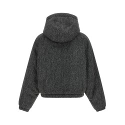 'Shiny Zipper Pull' down jacket