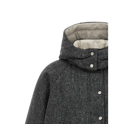 'Shiny Zipper Pull' down jacket