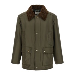Shearling collar parka