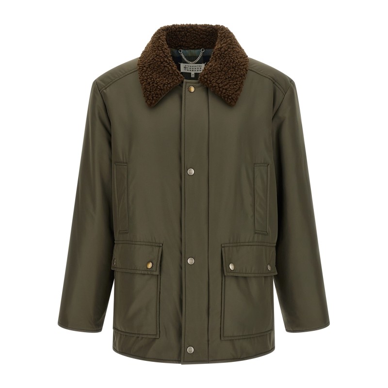 Shearling collar parka