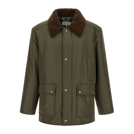 Shearling collar parka