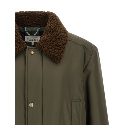 Shearling collar parka