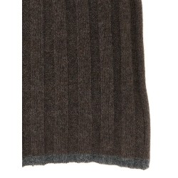 Ribbed cashmere knit scarf