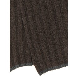 Ribbed cashmere knit scarf
