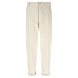 Garment-dyed denim jeans