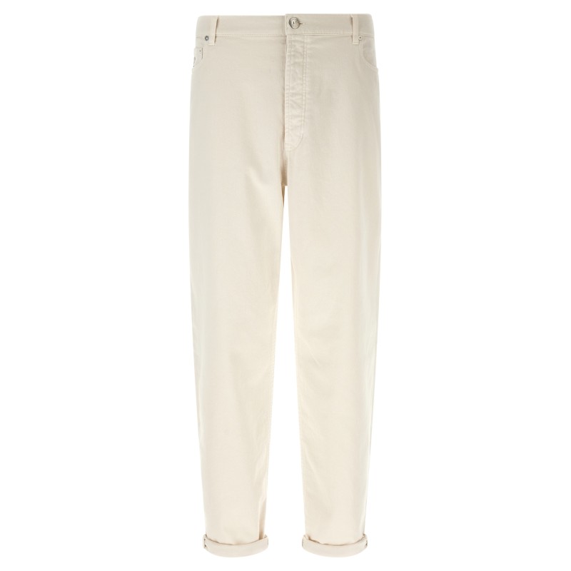 Garment-dyed denim jeans