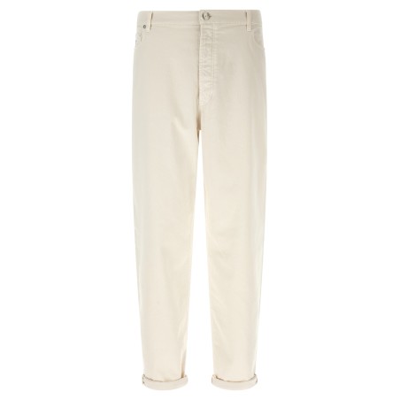 Garment-dyed denim jeans