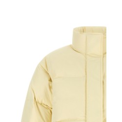 Technical fabric quilted down jacket