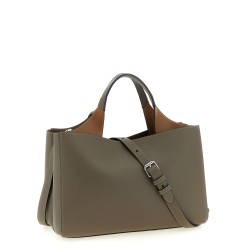 Small leather bucket bag
