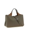 Small leather bucket bag