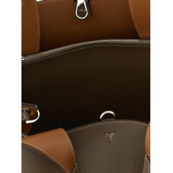 Small leather bucket bag