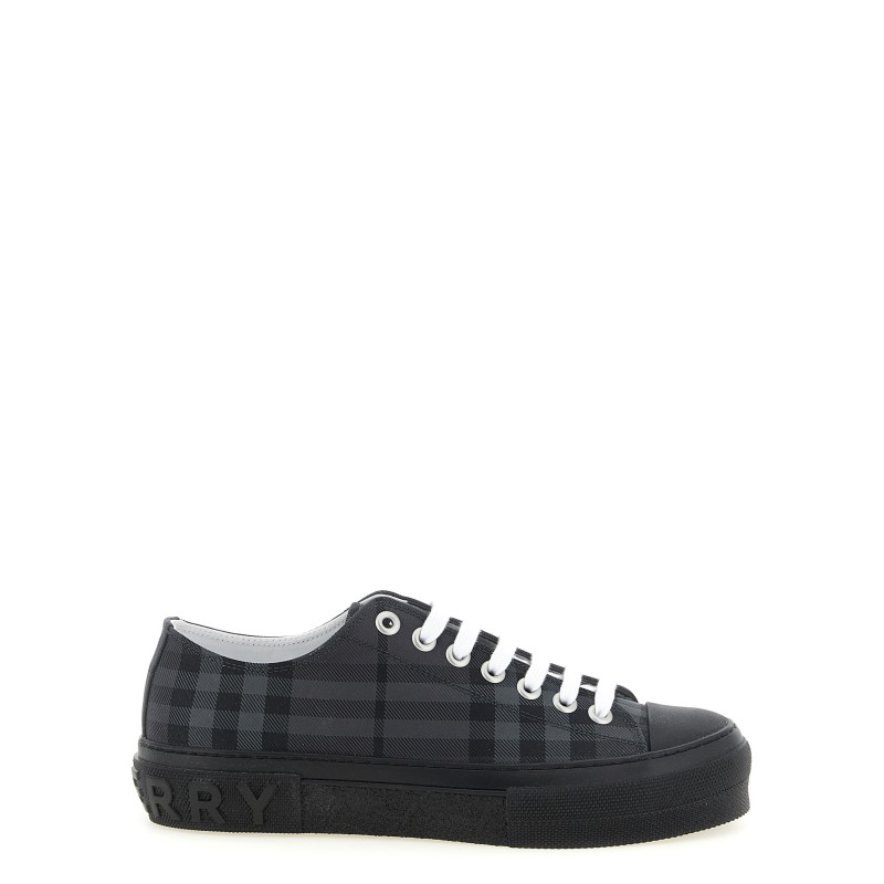 Check print sneakers