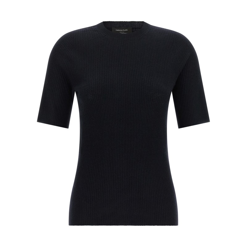 Ribbed knit t-shirt
