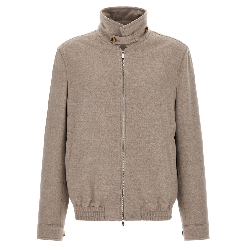 Virgin wool beaver bomber jacket