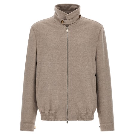 Virgin wool beaver bomber jacket
