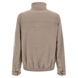 Virgin wool beaver bomber jacket