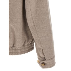 Virgin wool beaver bomber jacket
