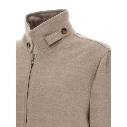 Virgin wool beaver bomber jacket