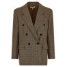 Check double-breasted blazer