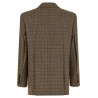 Check double-breasted blazer