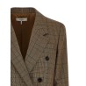 Check double-breasted blazer