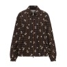 'Check Flower' bomber jacket