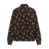 'Check Flower' bomber jacket